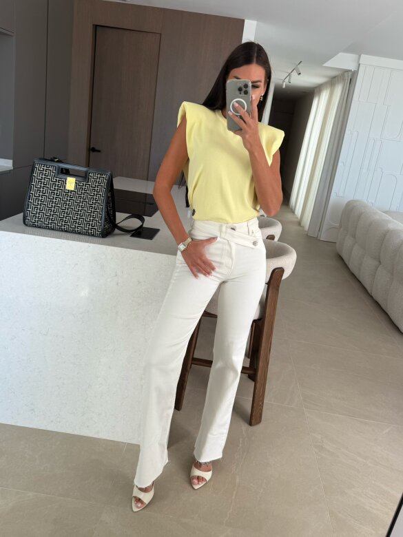 Bluzka Romania z wiskozą butter yellow