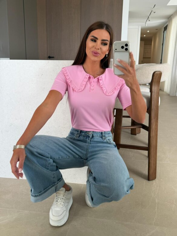 T-shirt Aviro with viscose pink