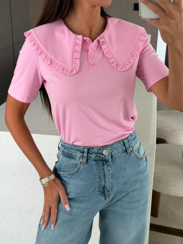 T-shirt Aviro with viscose pink