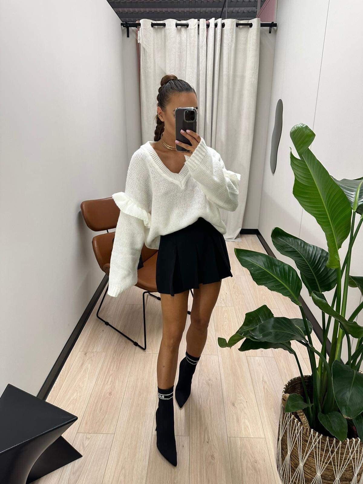 Sweter Furbelow biały