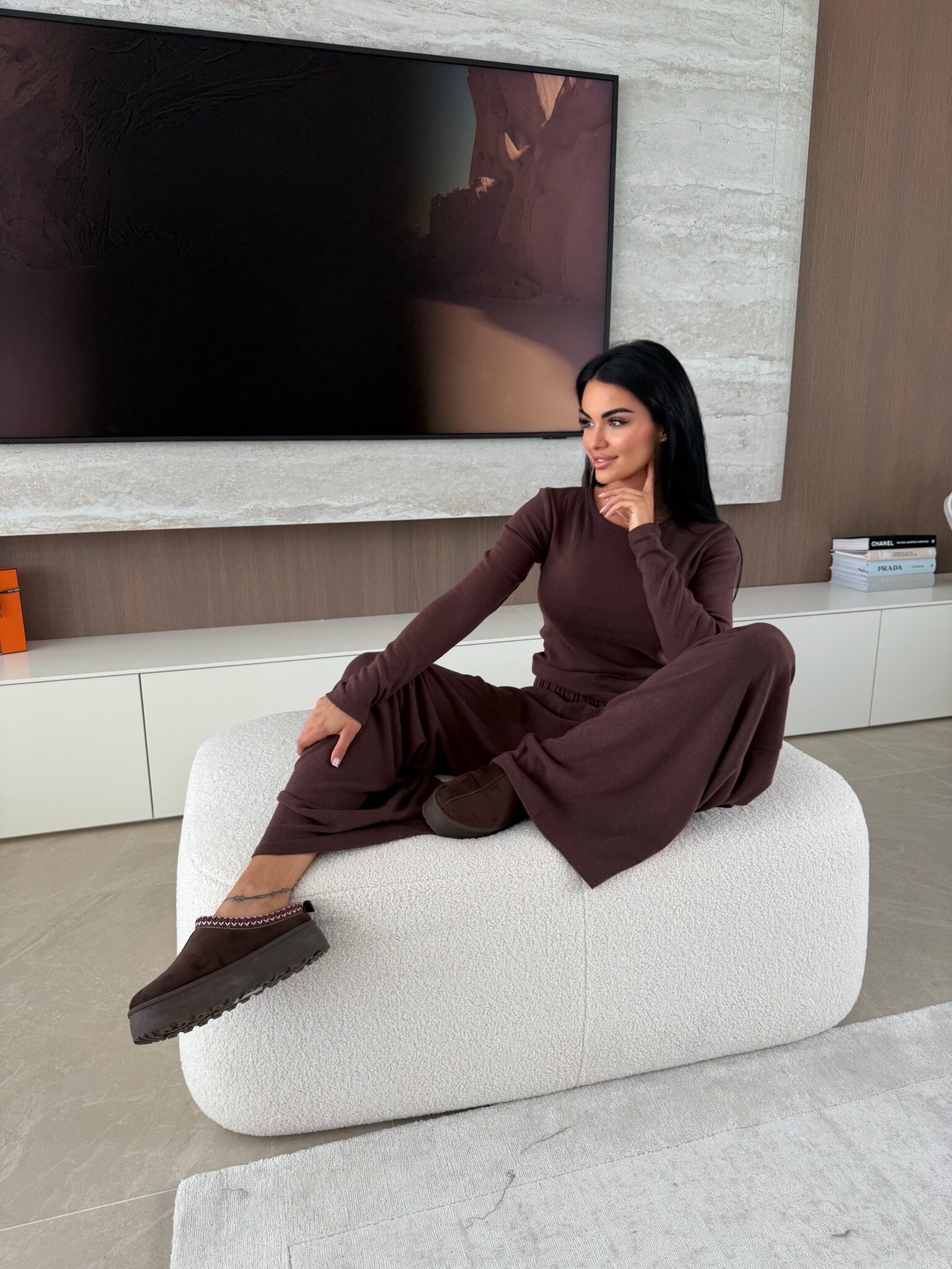 Komplet 2w1 Lucente czekoladowy 