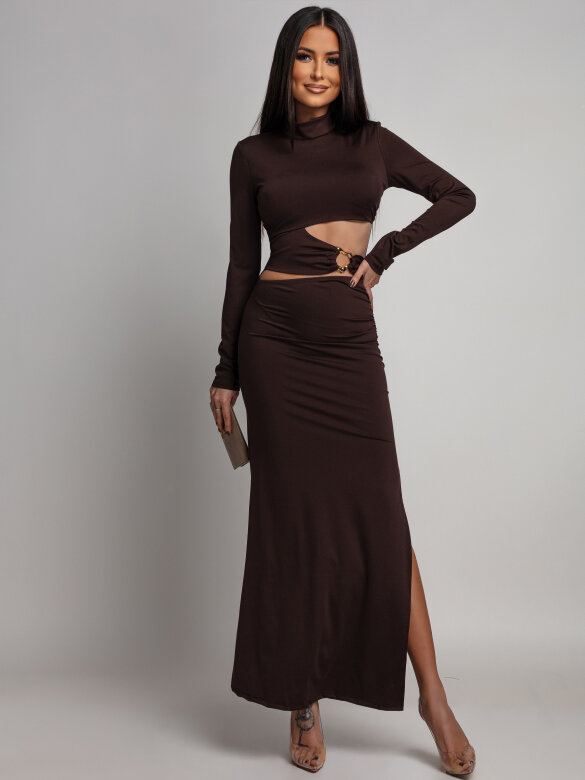 Sukienka Bellessa brązowa 