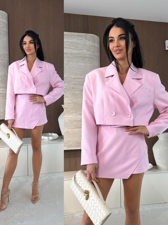 Marynarka Flamenco short pudrowa 