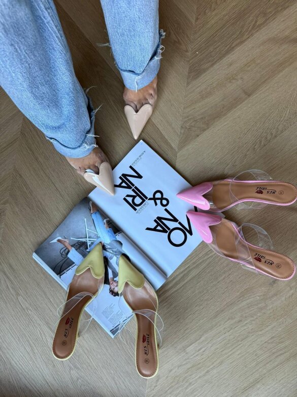 Szpilki Heart butter yellow 