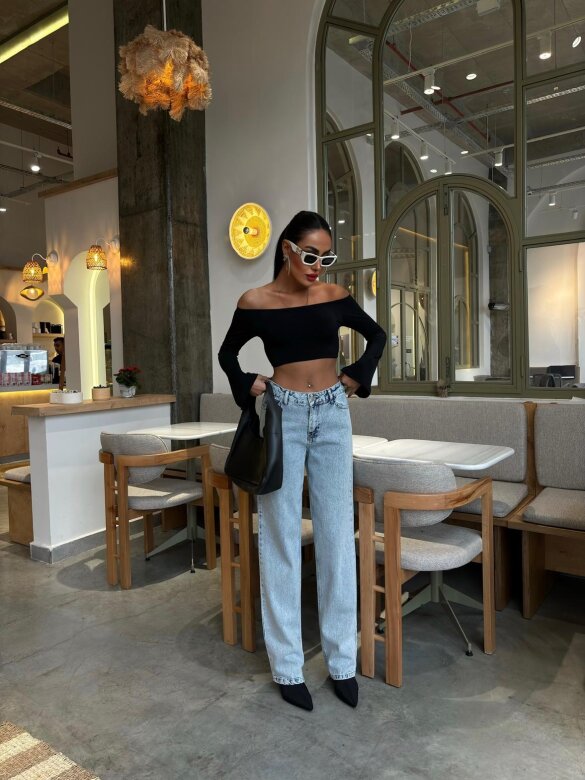 Spodnie Boston jeans jasnoniebieskie