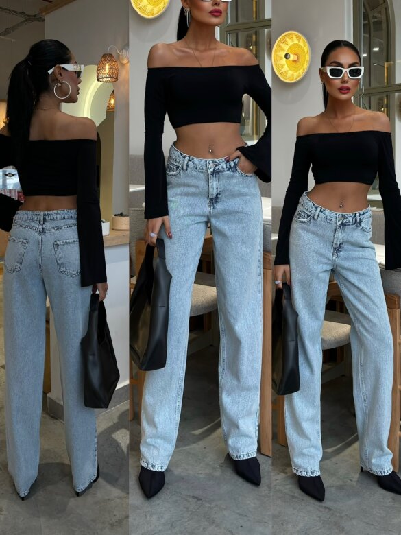 Spodnie Boston jeans jasnoniebieskie