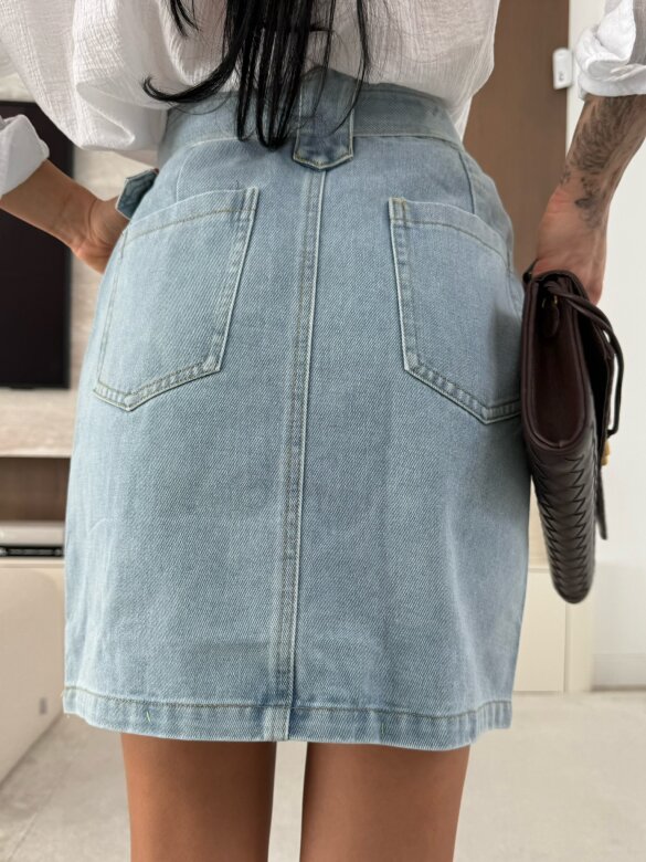 Spódniczka Pelsi jeans jasnoniebieska 