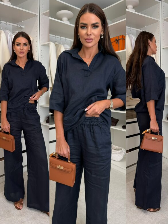 Set 2in1 Lumiere linen navy
