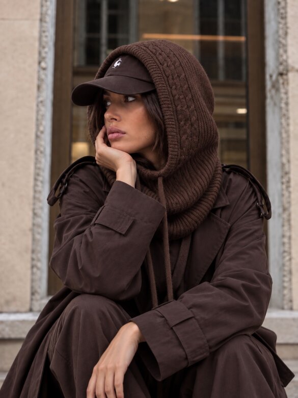 Balaclava Tibi viscose chocolate