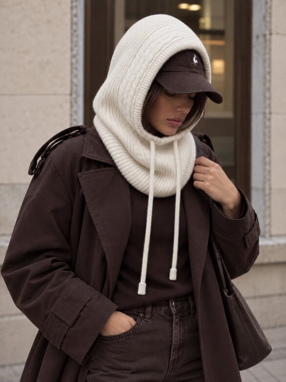Balaclava Tibi viscose white