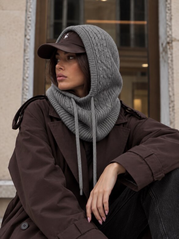Balaclava Tibi viscose grey
