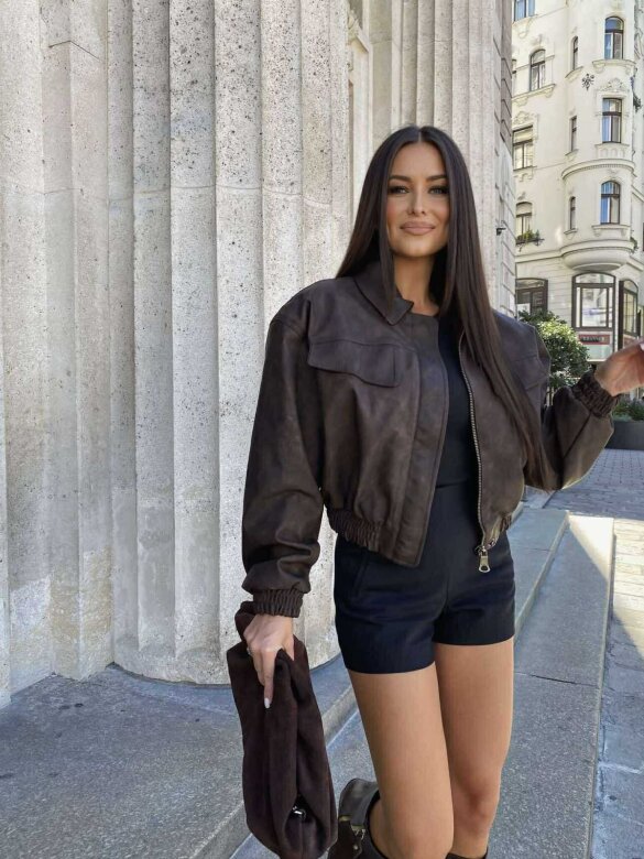 Kurtka Henrietta czekoladowa