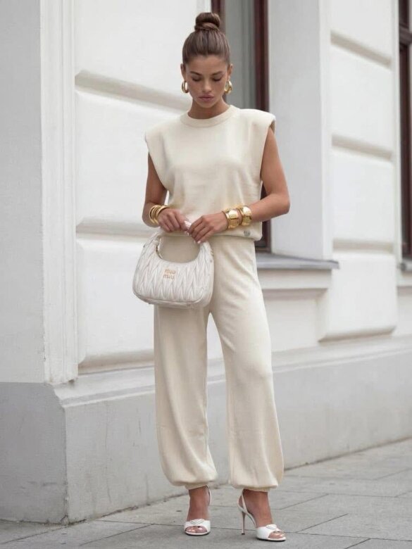 Bluzka Romania z wiskozą waniliowa 