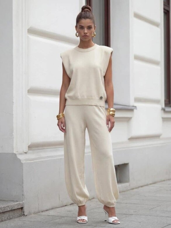 Bluzka Romania z wiskozą waniliowa 