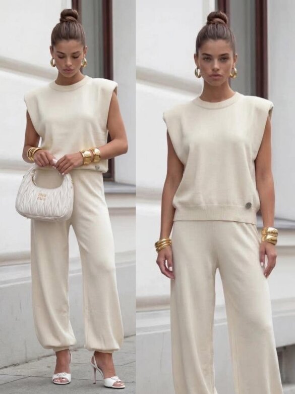 Bluzka Romania z wiskozą waniliowa 