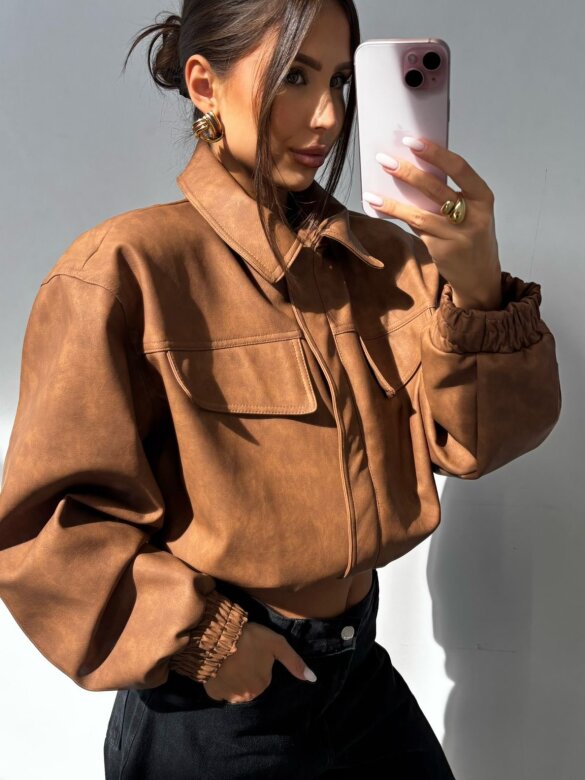 Kurtka Henrietta karmelowa 