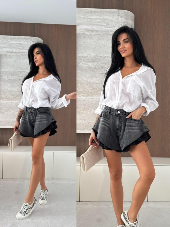 Szorty Gacco jeans grafitowe 