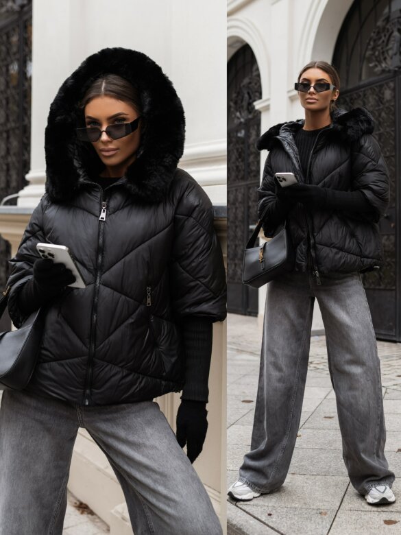 Kurtka Sabbia pikowana czarna 