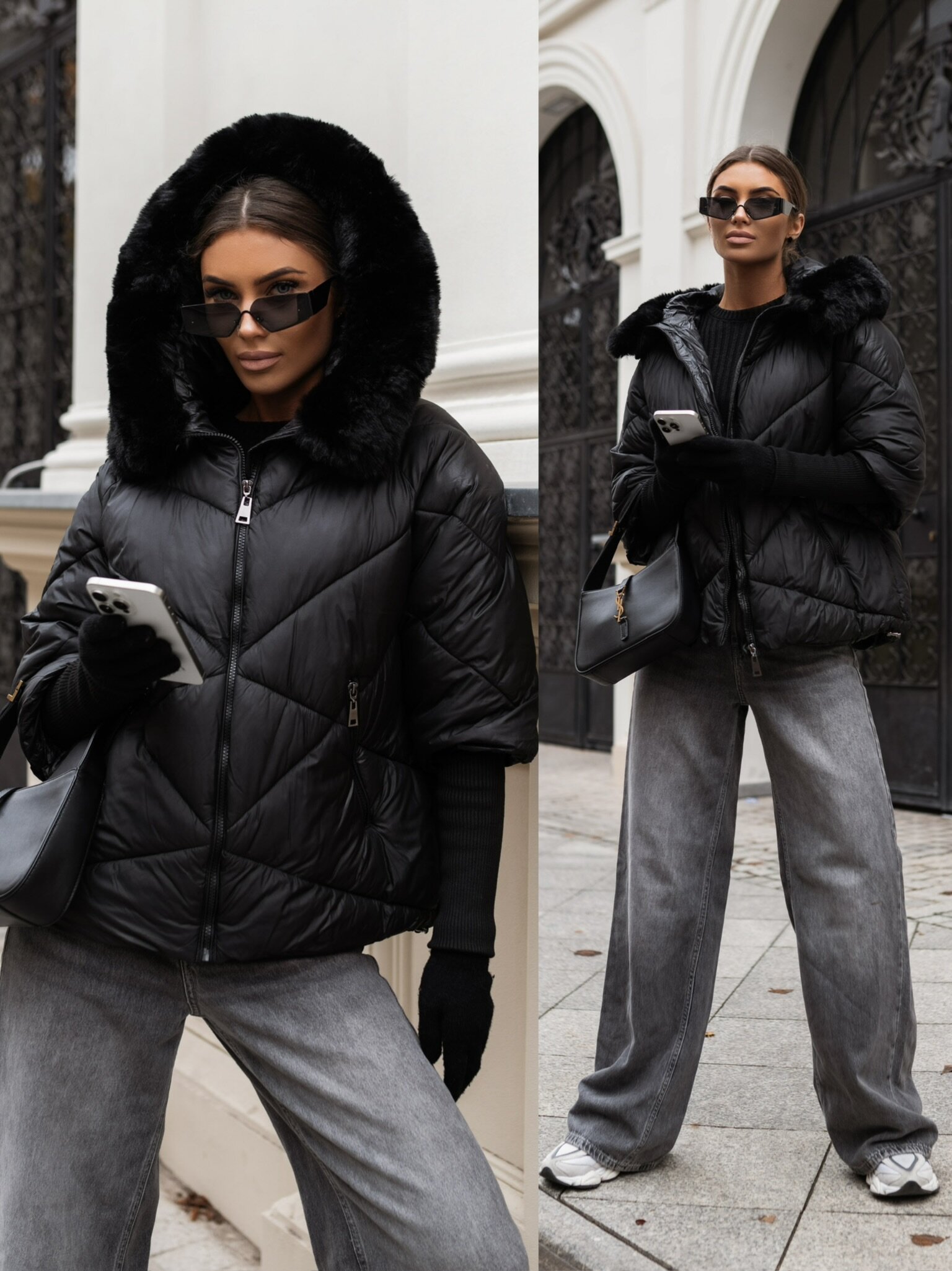 Kurtka Sabbia pikowana czarna 