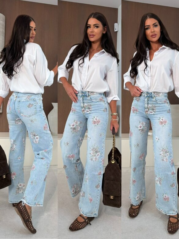 Spodnie Lailo jeans jasnoniebieskie 