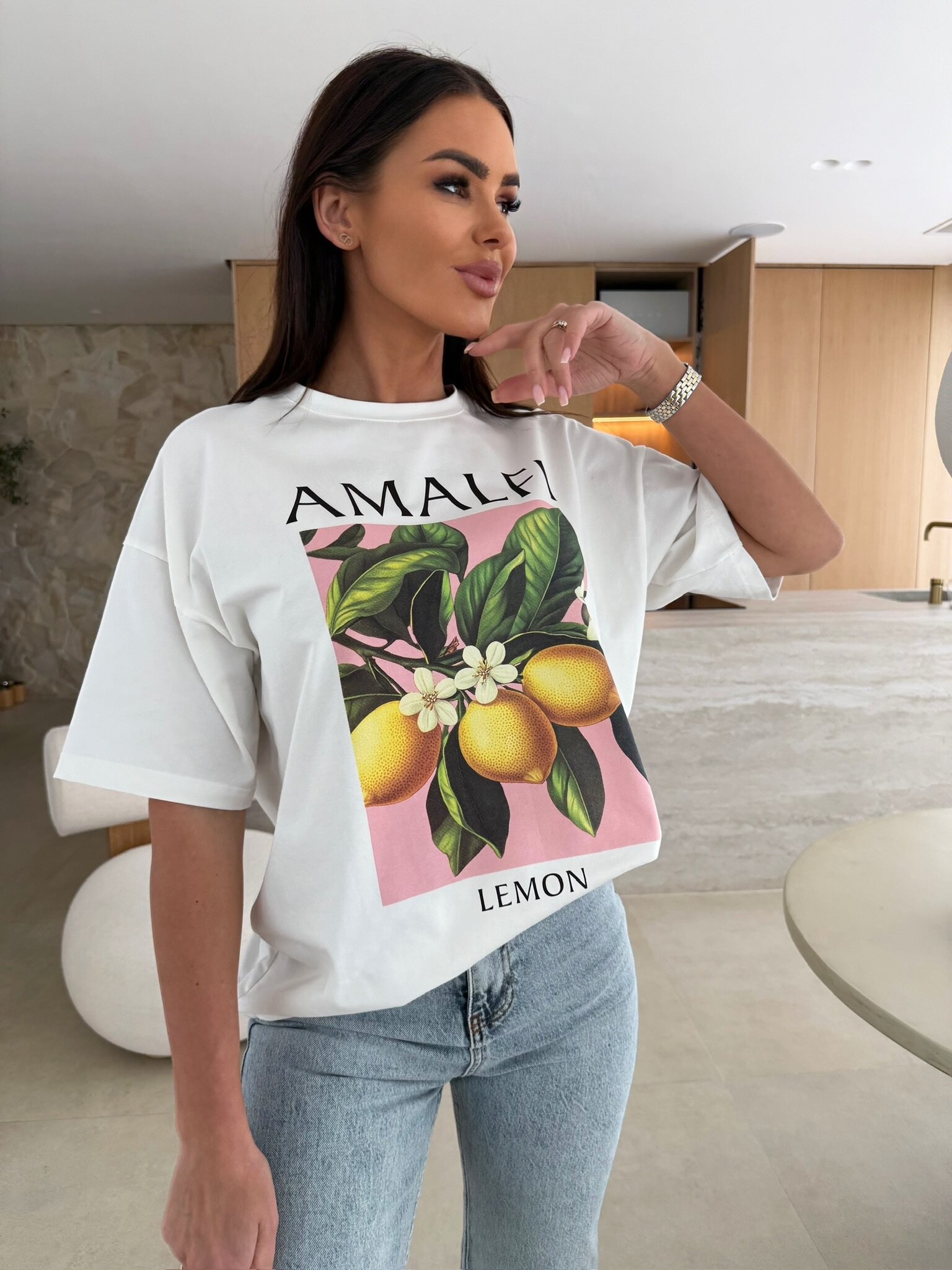 T-shirt Amalfi biały