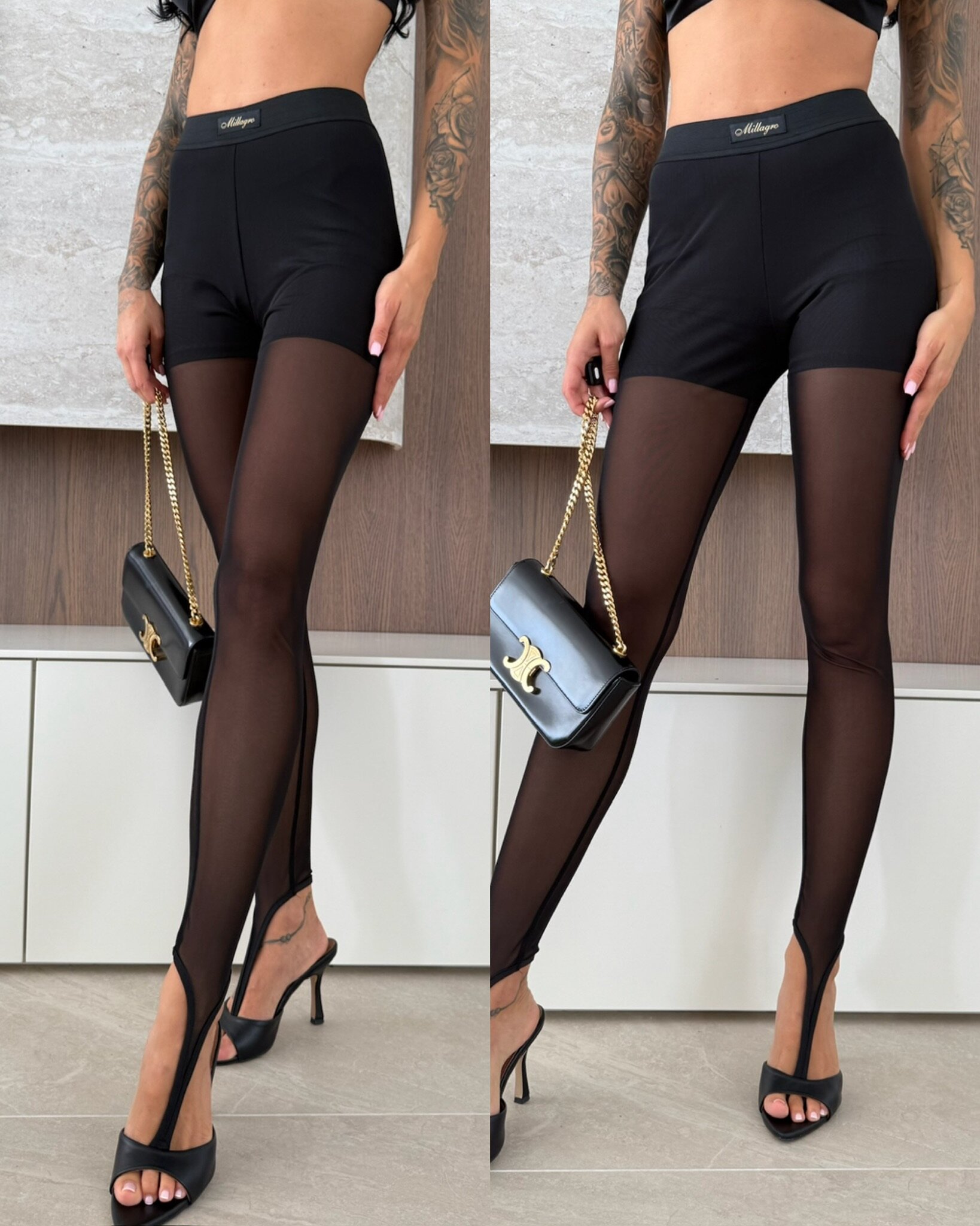 Legginsy Rubino na palec czarne