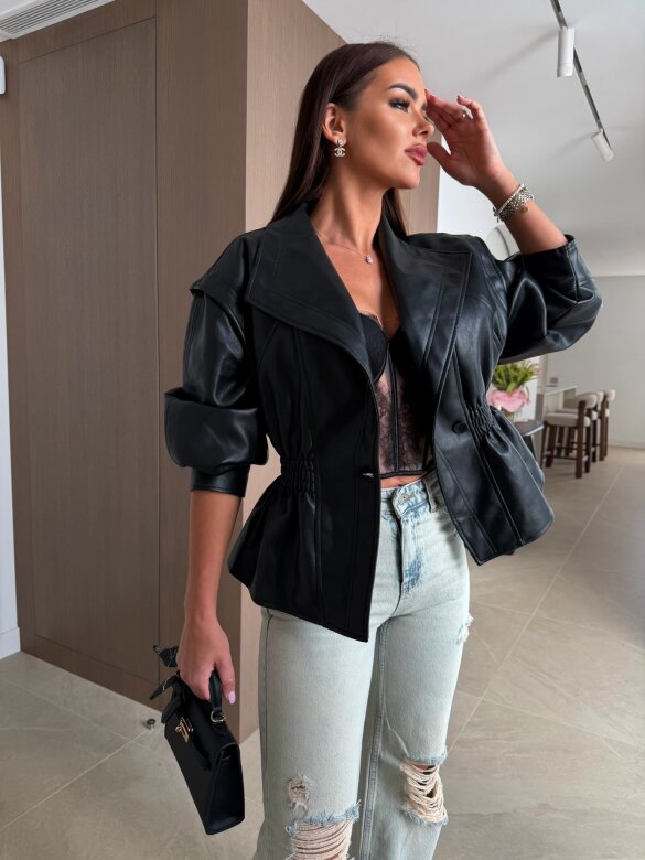 Kurtka Parsi eko skóra czarna 