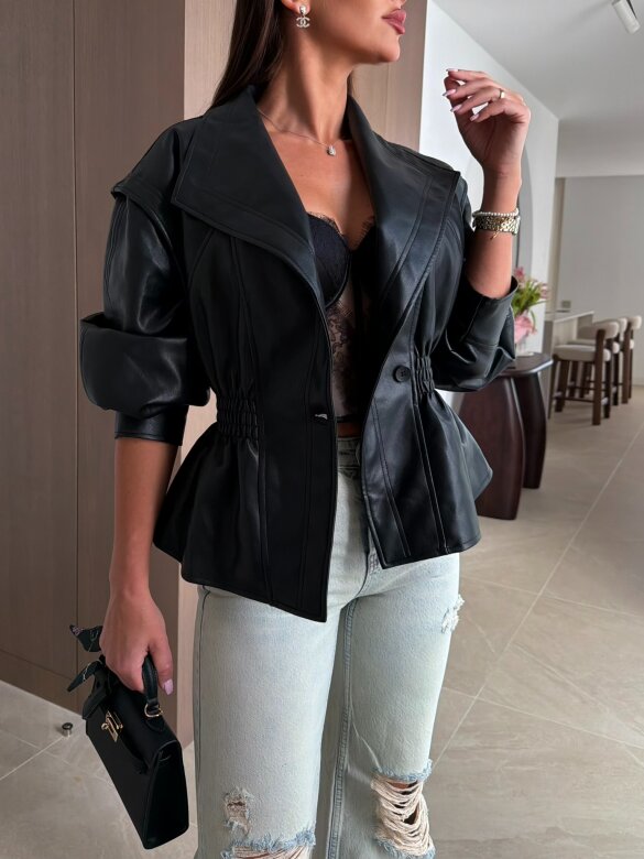 Kurtka Parsi eko skóra czarna 