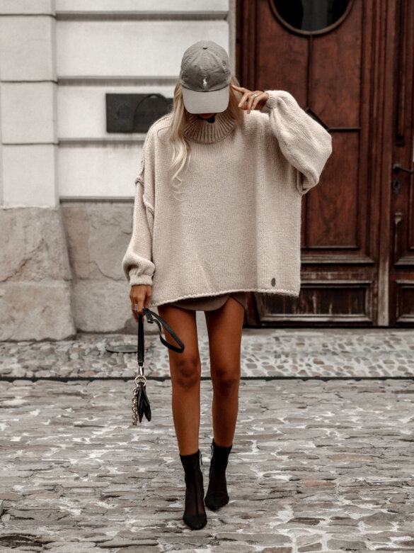 Sweter Luello jasnobeżowy
