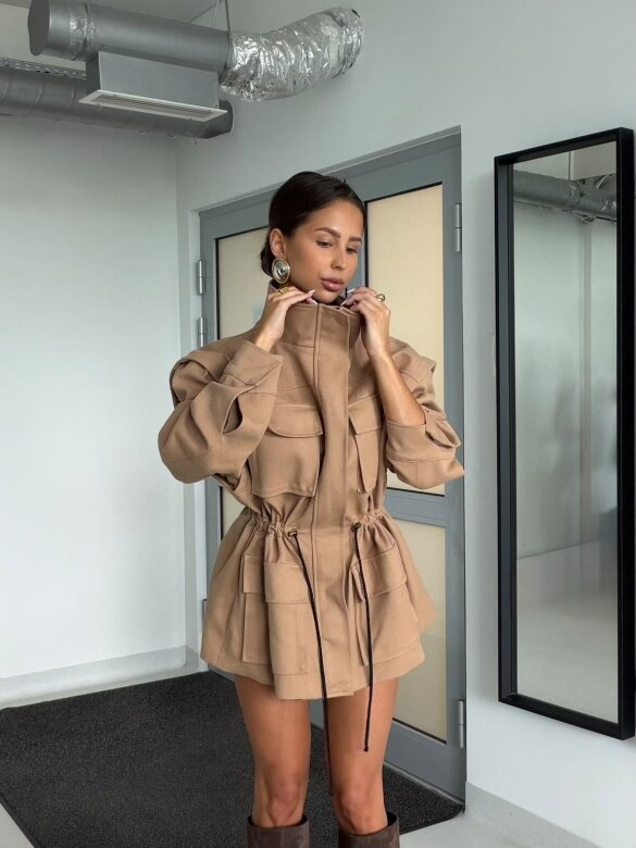 Jacket Madeli cotton caramel