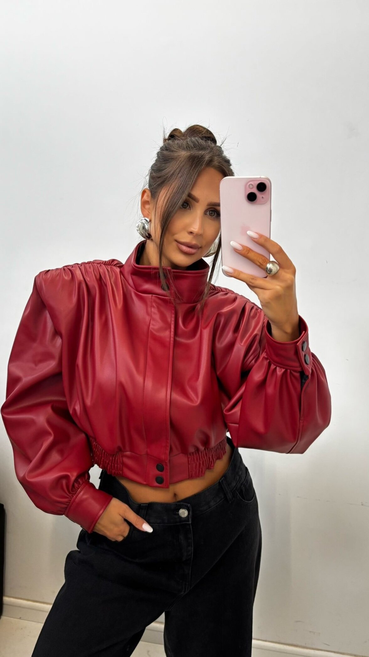 Kurtka Fargo short czerwona