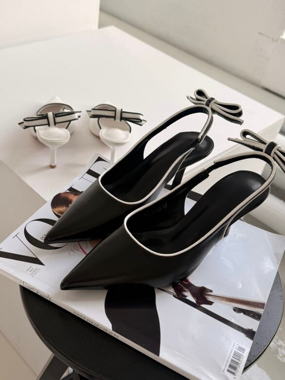 Szpilki Acti czarno-białe 