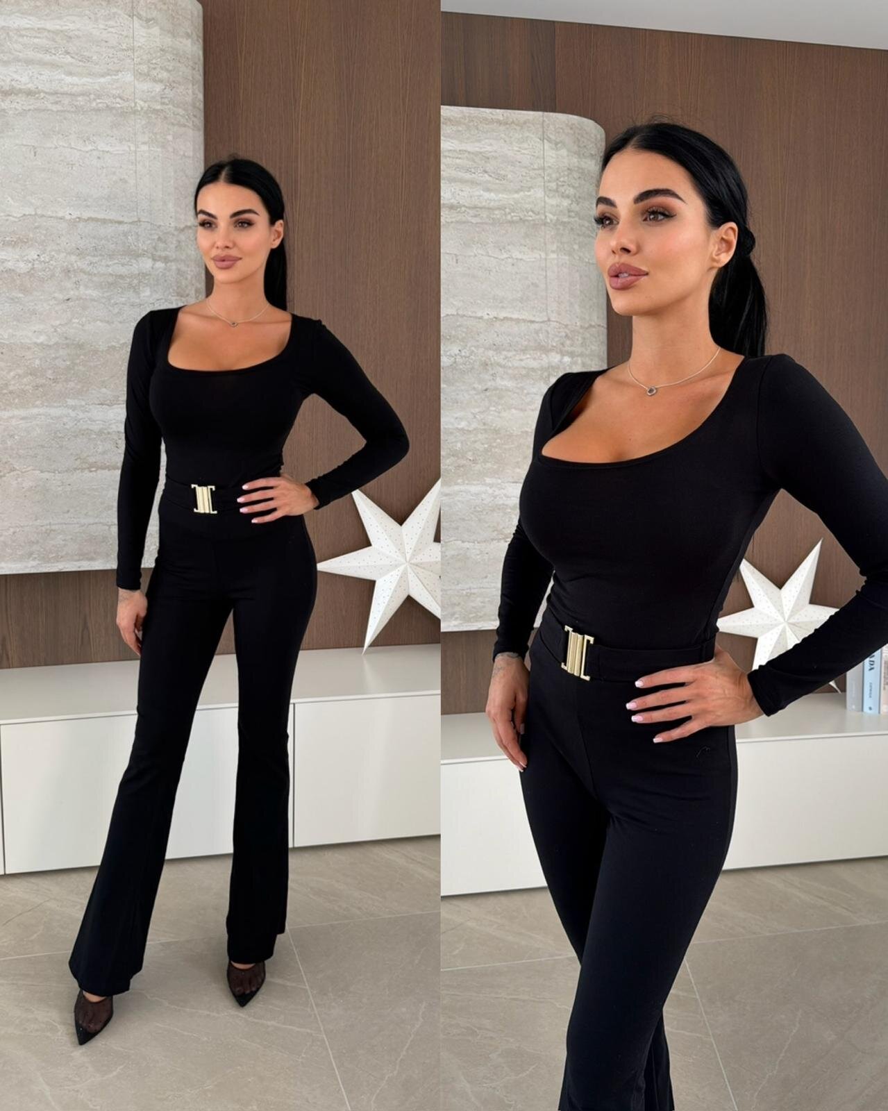 Komplet 2w1 Lorisse czarny 