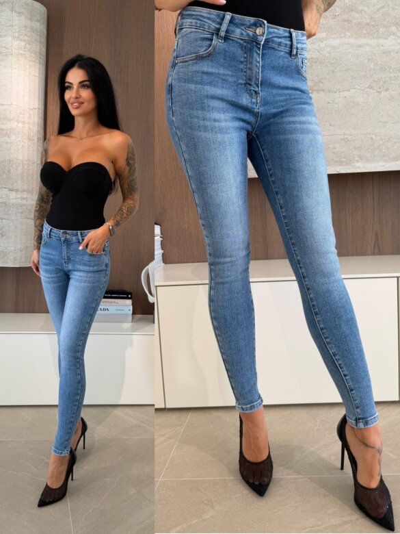 Spodnie Cosmopolitan jeans niebieskie