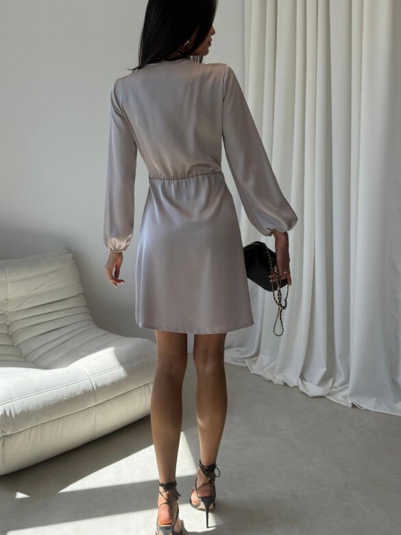 Dress Amalfi Glow satin beige