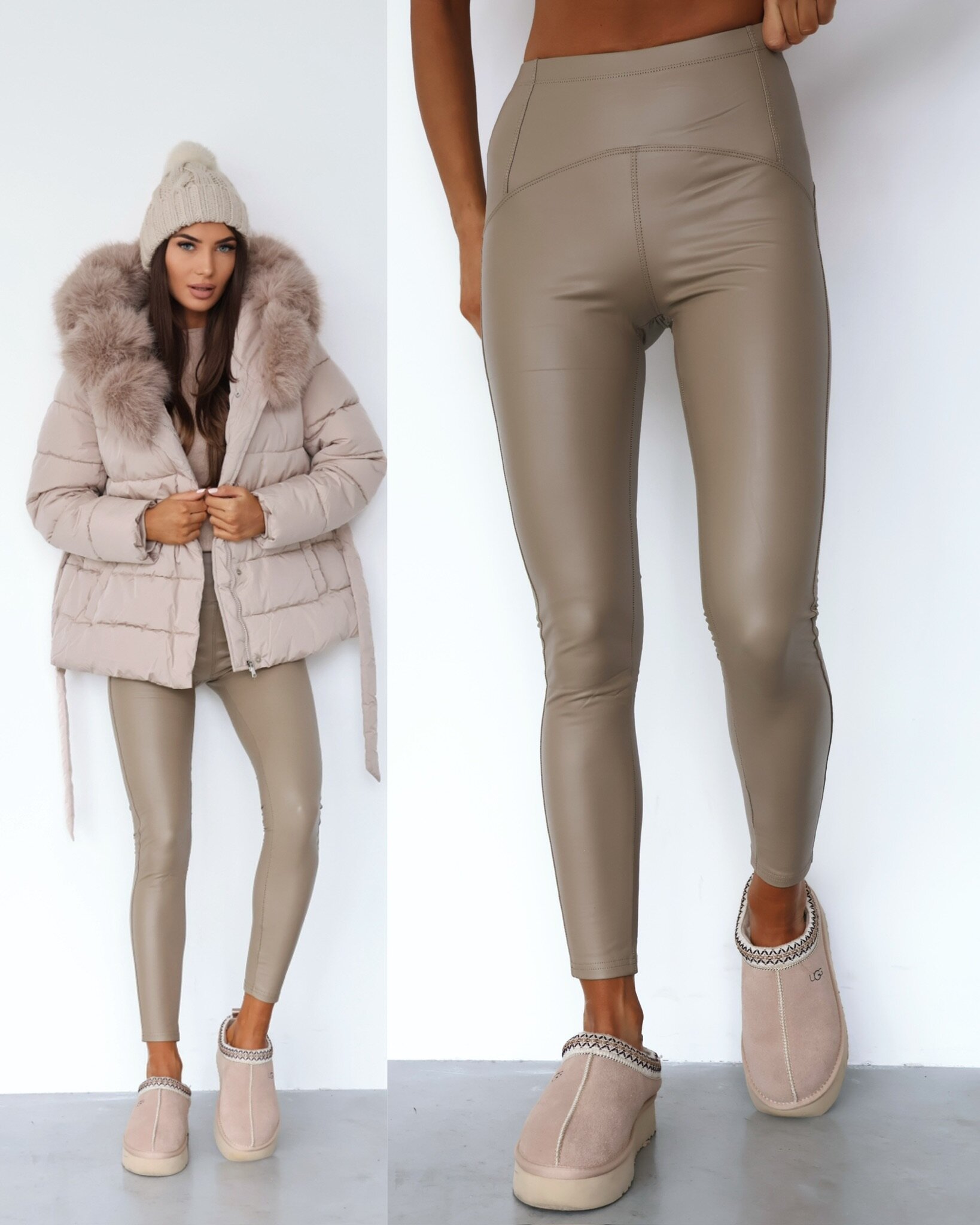 Legginsy Classico push up latte