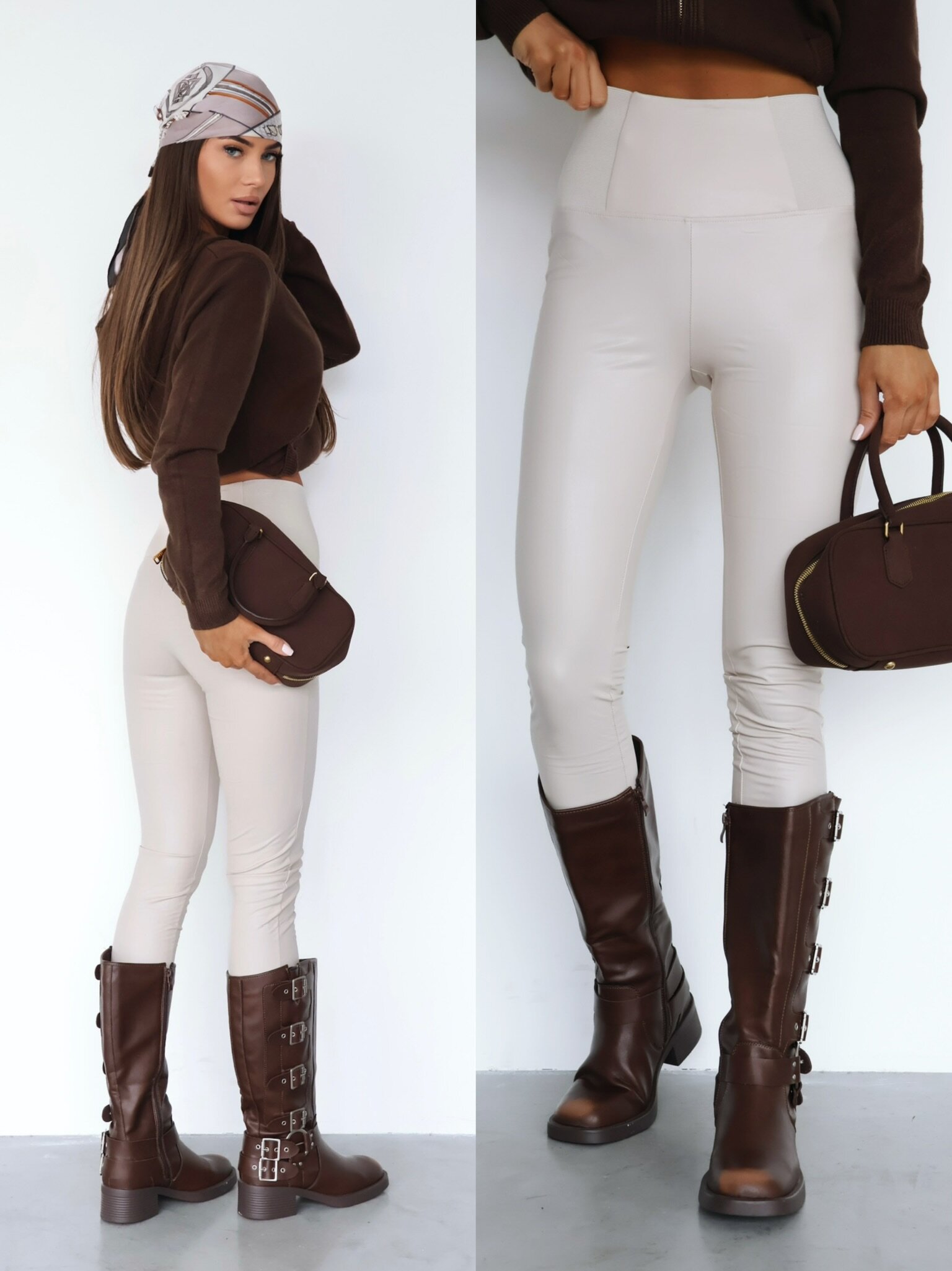 Legginsy Armone jasnobeżowe