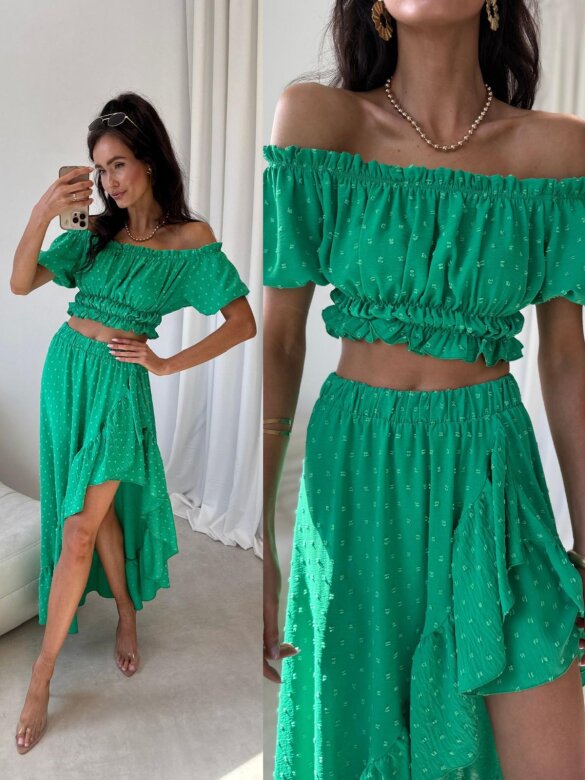 Set 2in1 Palm Royale green