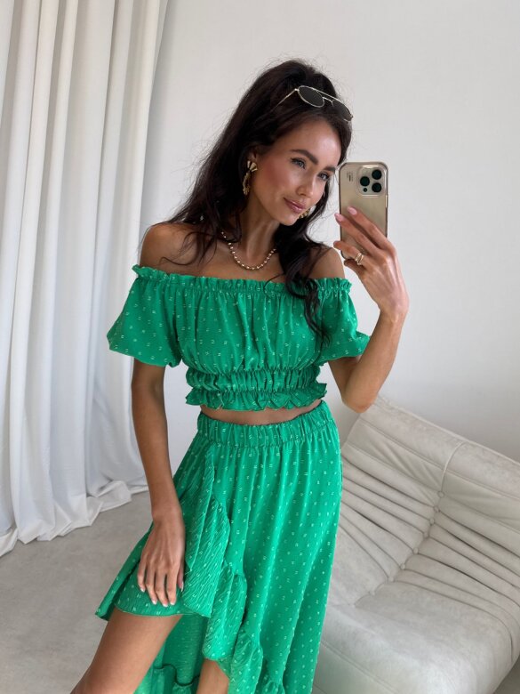 Set 2in1 Palm Royale green