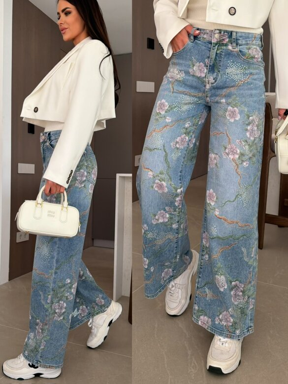 Spodnie Lirios jeans jasnoniebieskie