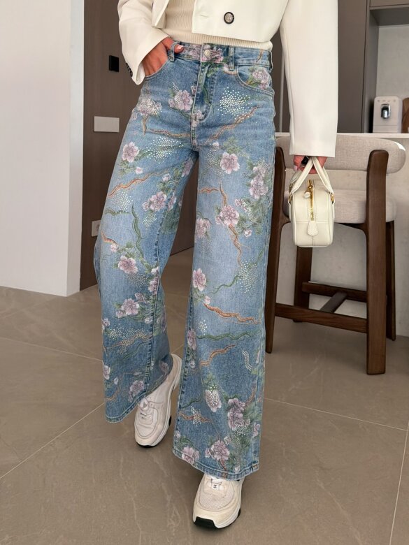 Spodnie Lirios jeans jasnoniebieskie