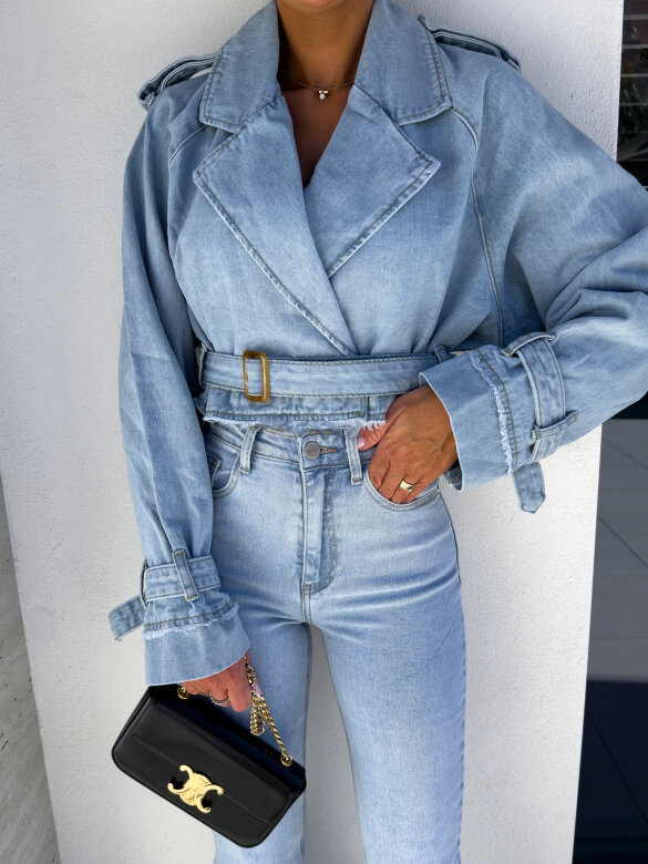 Kurtka jeansowa oversize jasnoniebieska