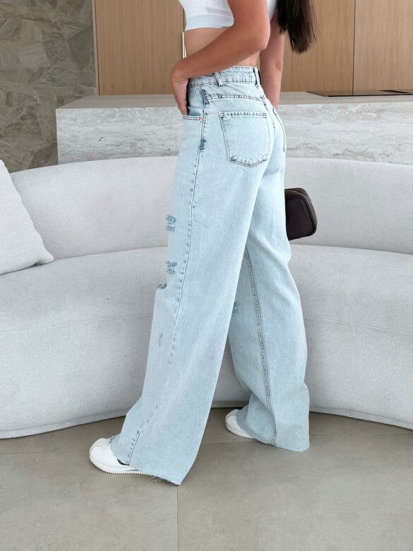 Spodnie Emile jeans jasnoniebieskie