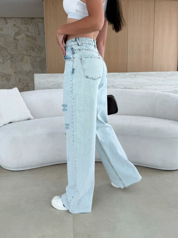 Spodnie Emile jeans jasnoniebieskie