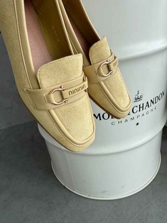 Mokasyny Nino butter yellow