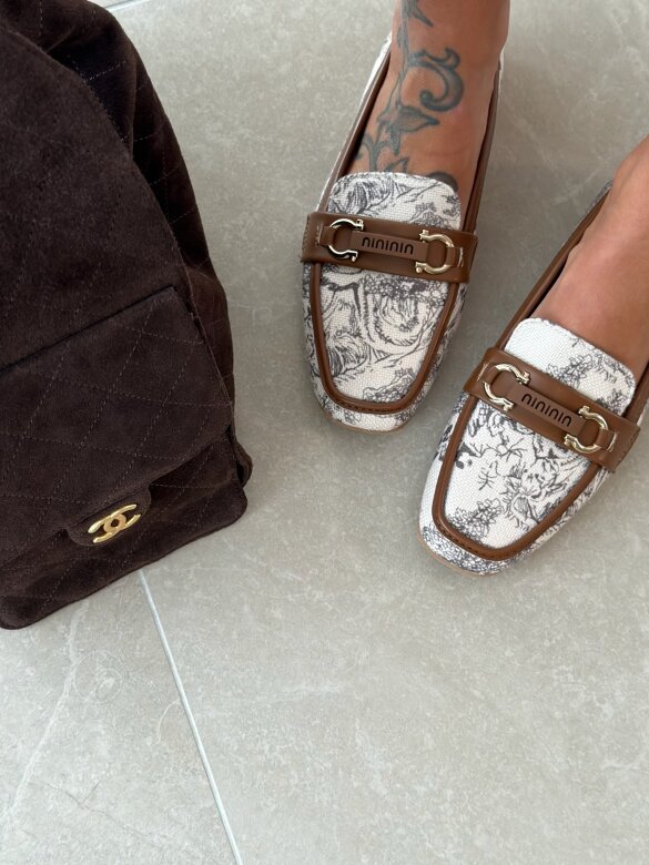 Mokasyny Nino beżowo-brązowe