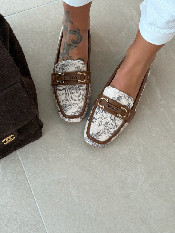 Mokasyny Nino beżowo-brązowe