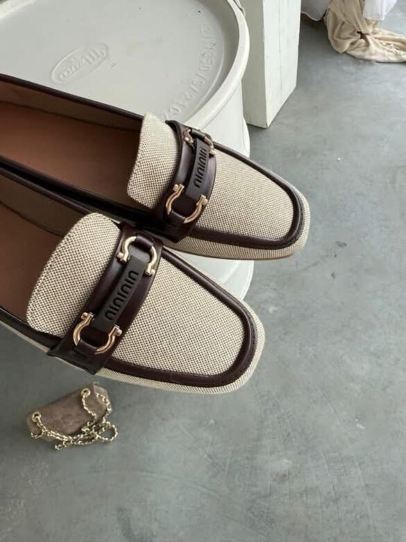 Mokasyny Nino beżowo-czekoladowe 