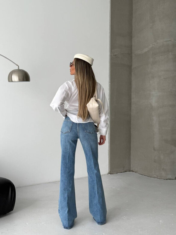 Spodnie Teolle jeans jasnoniebieskie 