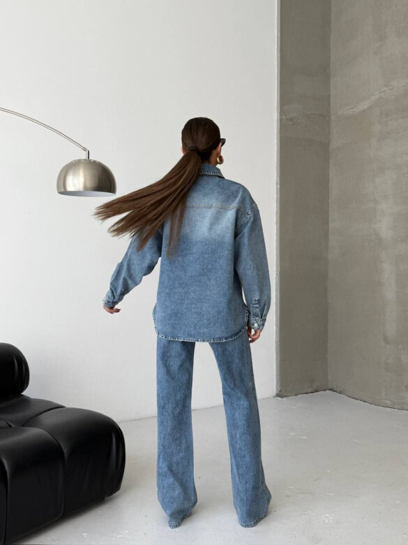 Komplet 2w1 Lunno jeans niebieski